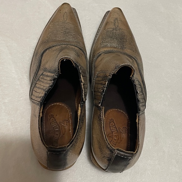 Freebird Wyoming Metallic Bronze Leather Western Ankle  Bootie Sz 7M - Picture 4 of 12